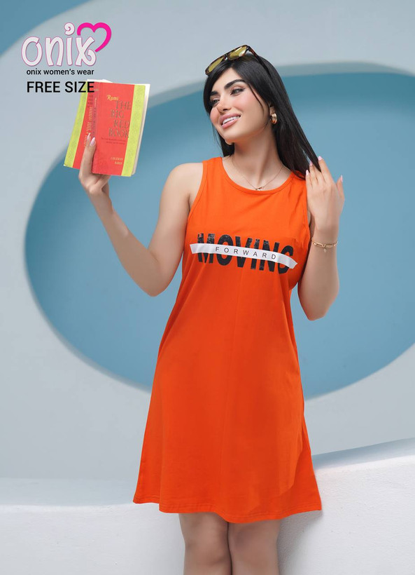 تونیک زنانه نخی تریکو چاپی کد ۱۹