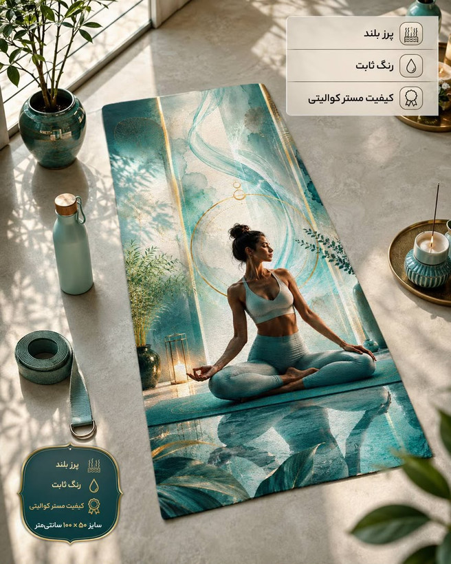 زیر انداز حوله ای طرح دیجیتال کد ۹